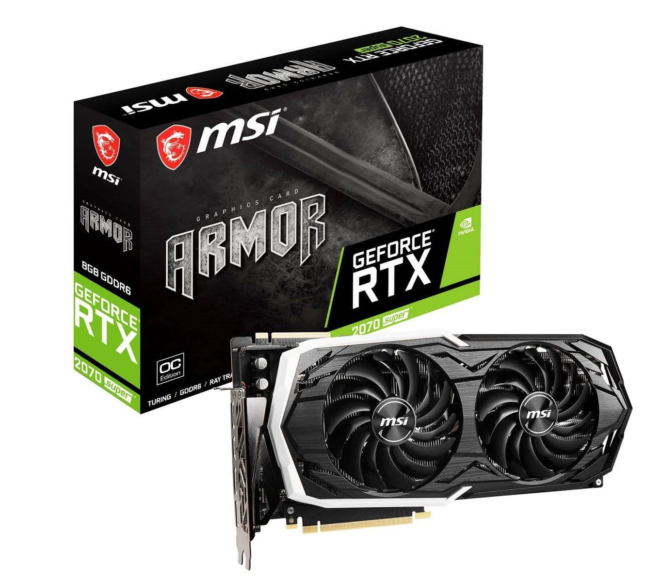 MSI ARMOR OC GeForce RTX 2070 SUPER 8GB GDDR6 Black / White main image