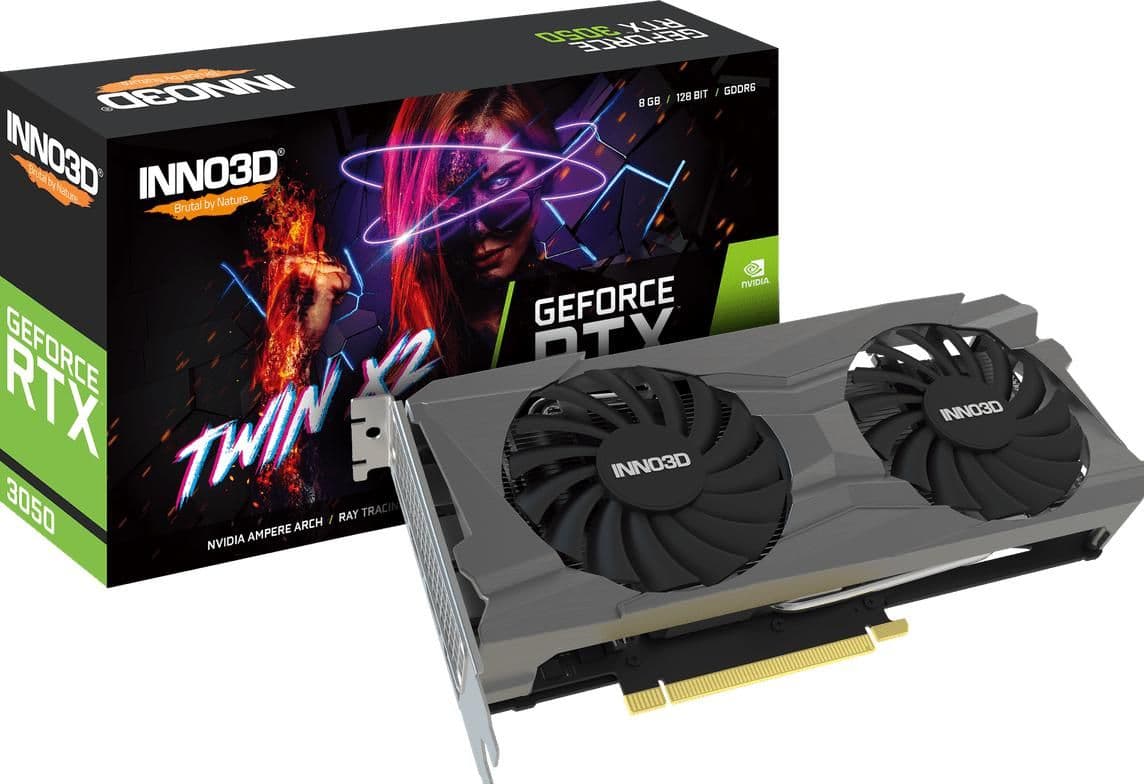 Inno3D Twin X2 GeForce RTX 3050 8GB GDDR6 Black image