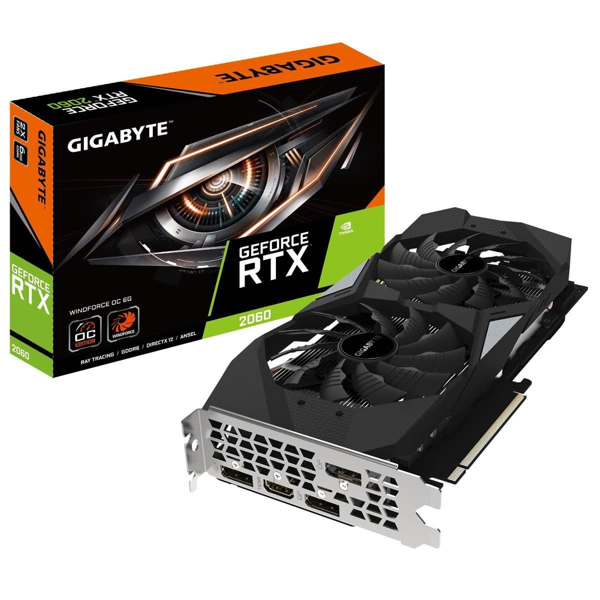 Gigabyte WINDFORCE GeForce RTX 2060 6GB GDDR6 Black image