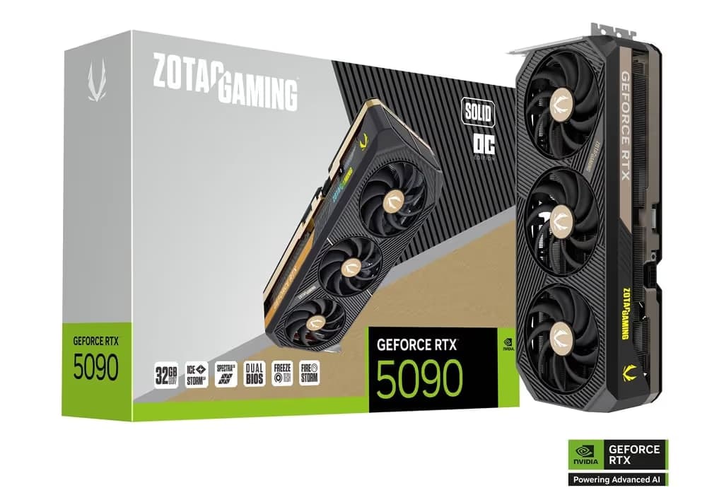 Zotac GAMING GeForce RTX 5090 SOLID OC 32GB GDDR7 image