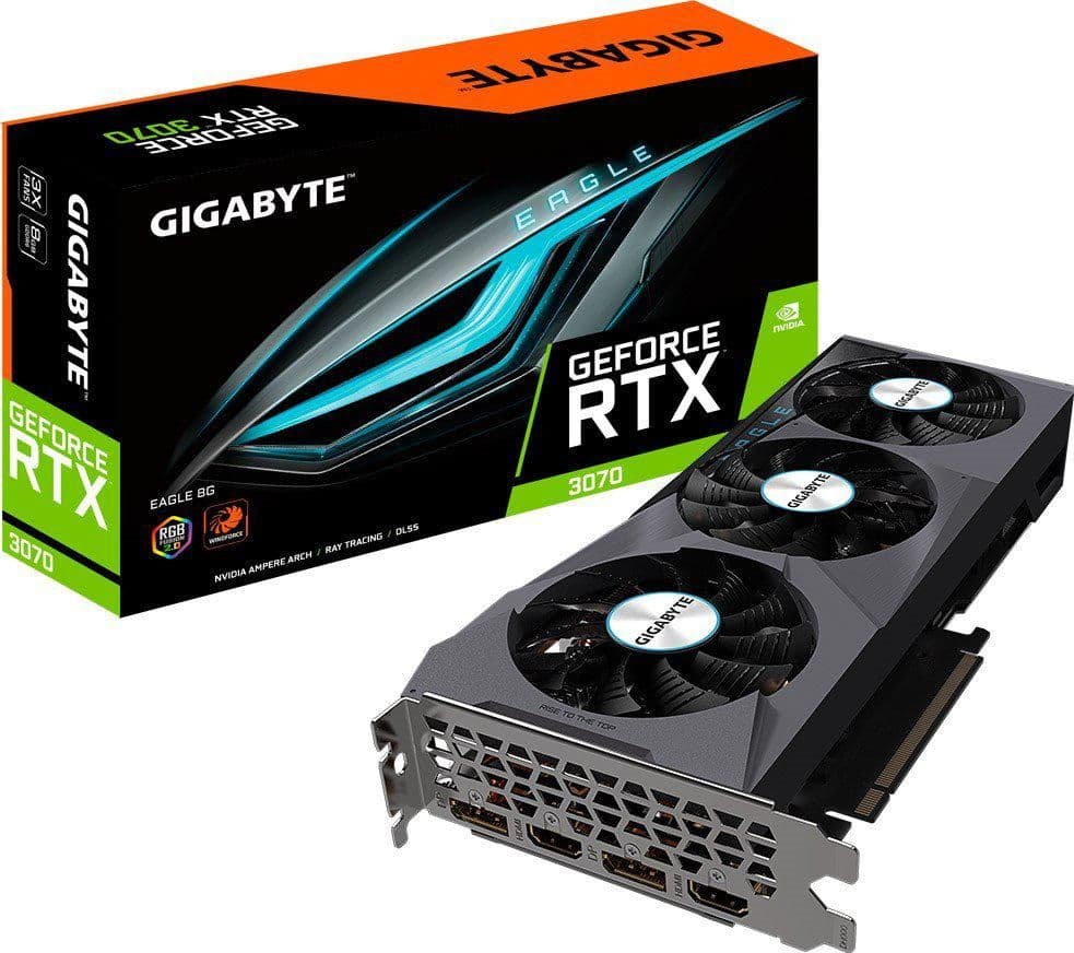 Gigabyte EAGLE GeForce RTX 3070 8GB GDDR6 Black / Silver image