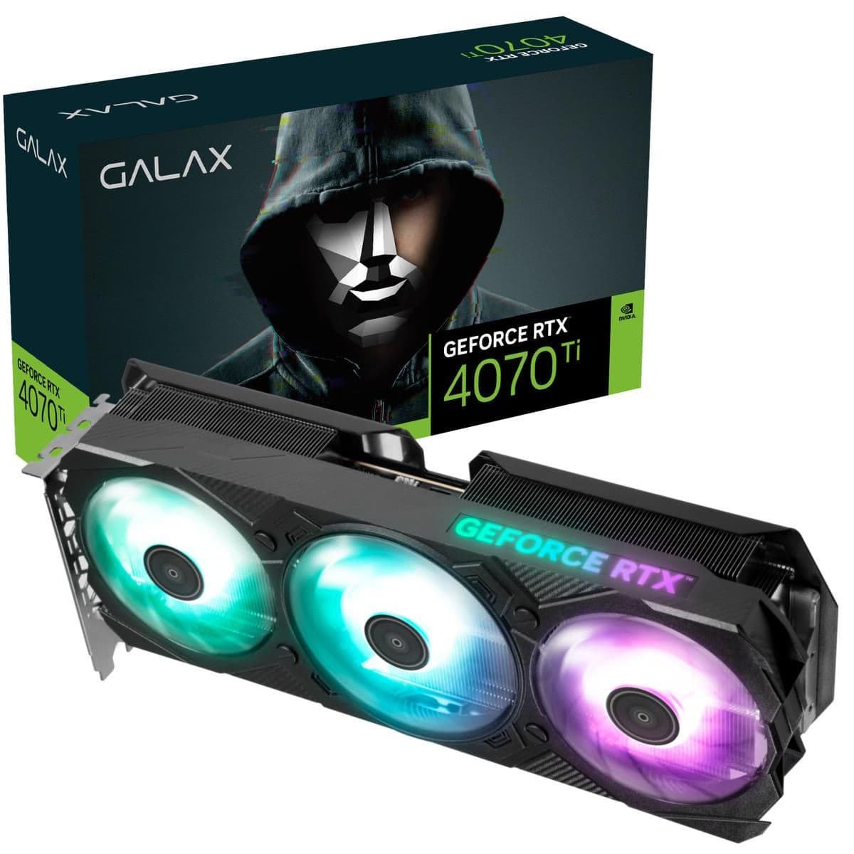 GALAX GeForce RTX 4070 Ti EX Gamer 1-Click OC V2 12GB GDDR6X Black image