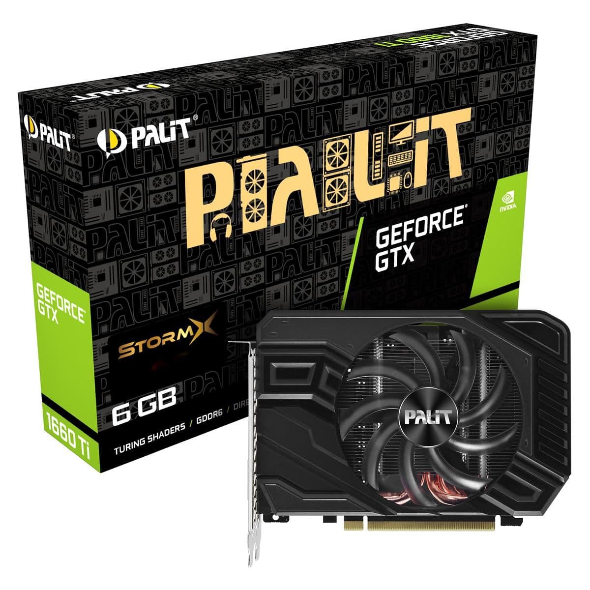 Palit StormX GeForce GTX 1660 Ti 6GB GDDR6 Black main image
