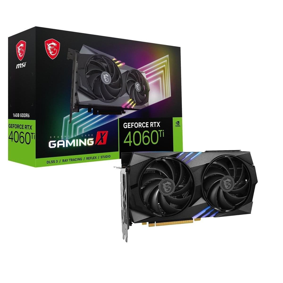 MSI GAMING X GeForce RTX 4060 Ti 16GB GDDR6 Black image