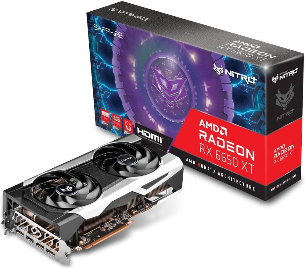 Sapphire Radeon RX 6650 XT NITRO+ 8GB GDDR6 Silver / Black main image