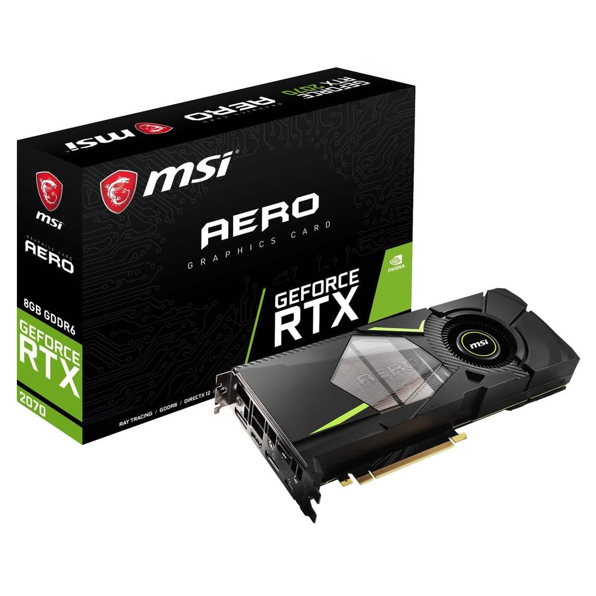 MSI AERO GeForce RTX 2070 8GB GDDR6 Black / Green image