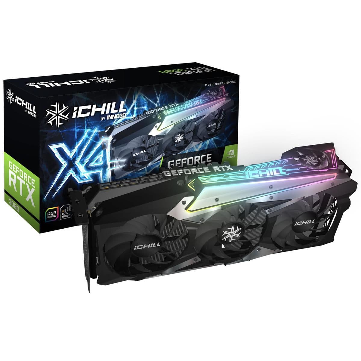 Inno3D iCHILL X4 GeForce RTX 3080 10GB GDDR6X Black / Silver main image