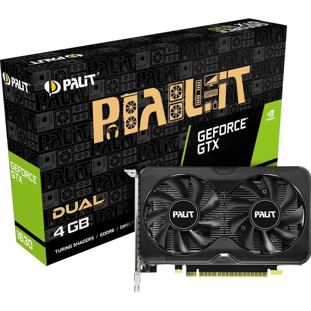 Palit Dual GeForce GTX 1630 4GB GDDR6 Black image
