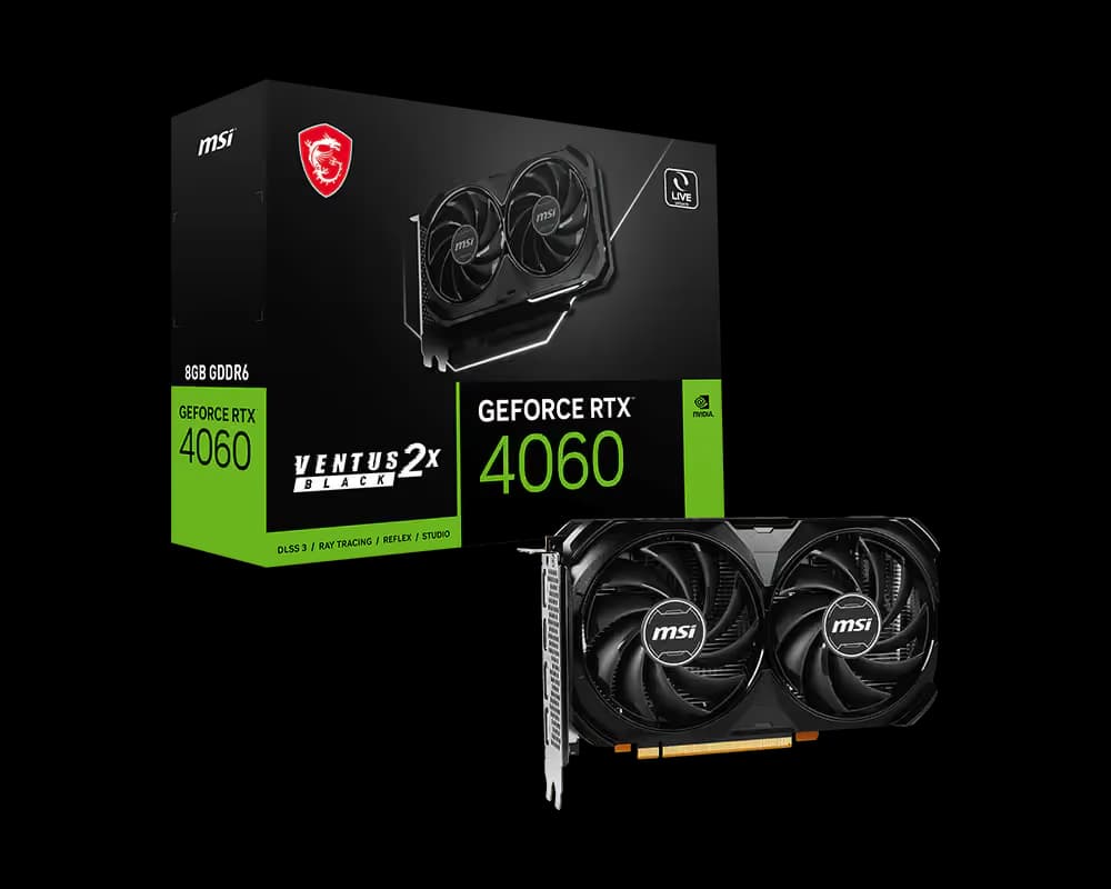 MSI VENTUS 2X GeForce RTX 4060 8GB GDDR6 Black main image