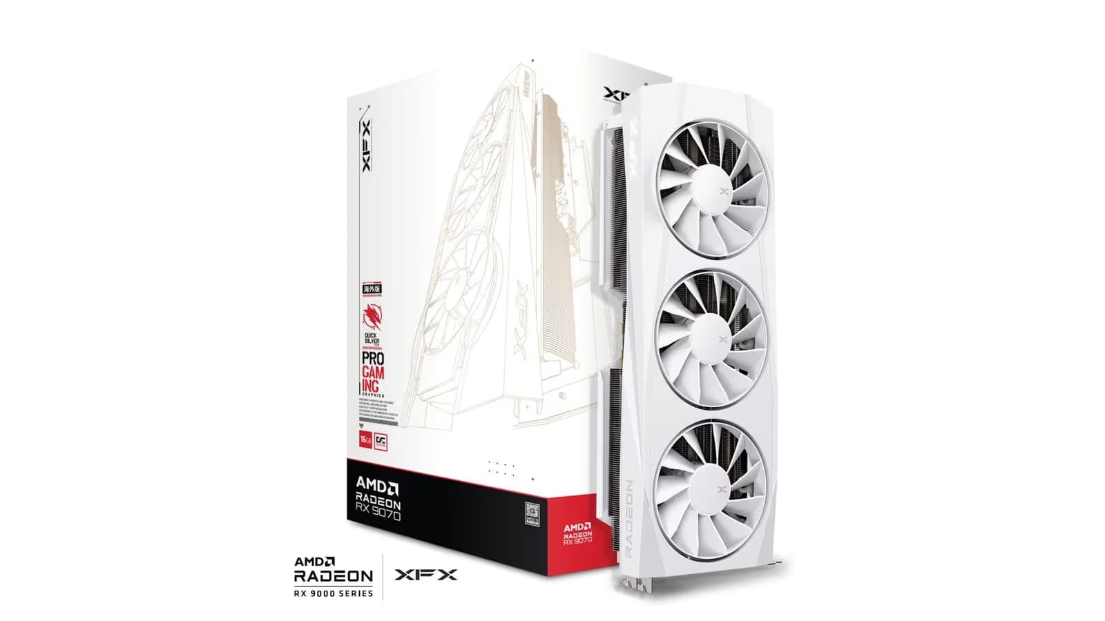 XFX QuickSilver AMD Radeon RX 9070 OC White Gaming Edition 16GB GDDR6 main image