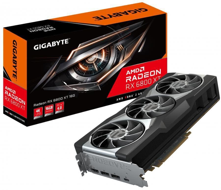 Gigabyte GV-R68XT-16GC-B Radeon RX 6800 XT 16GB GDDR6 Black / Silver image