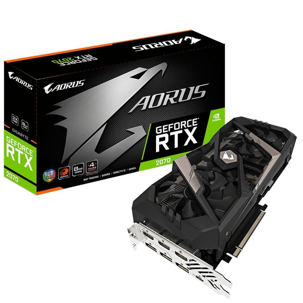 Gigabyte AORUS GeForce RTX 2070 8GB GDDR6 Black / Silver image