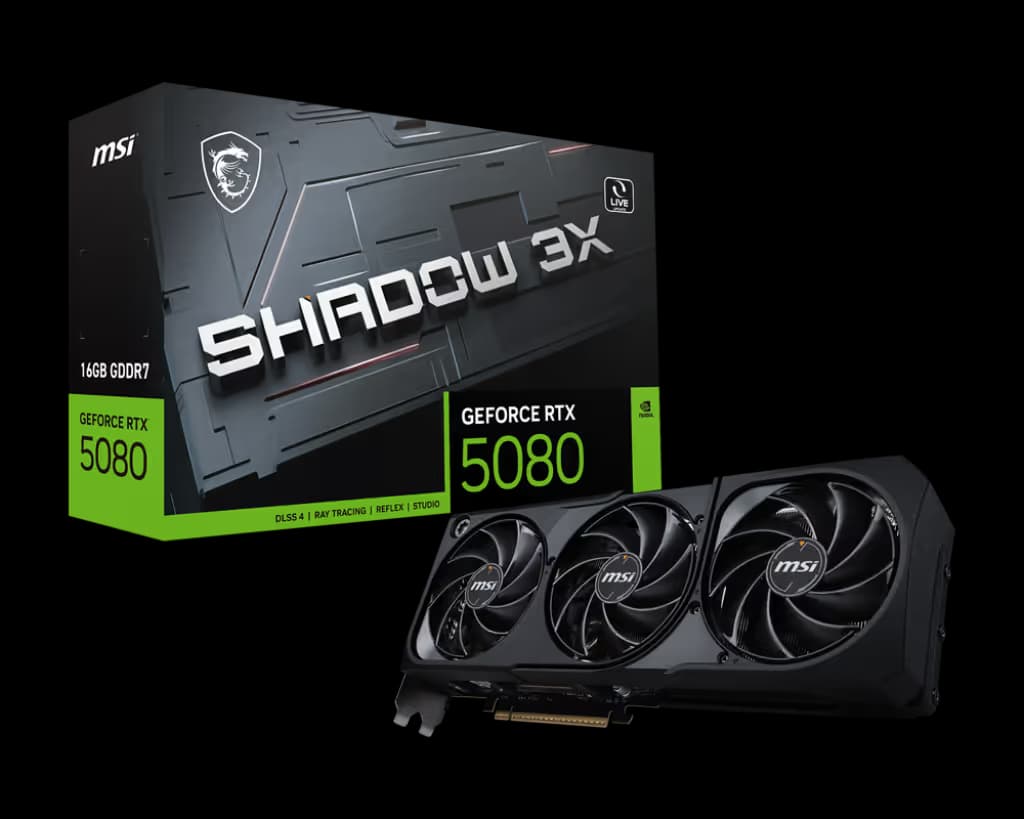 MSI SHADOW 3X GeForce RTX 5080 16GB GDDR7 main image
