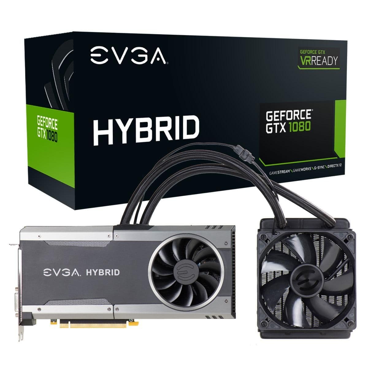 EVGA FTW3 HYBRID GAMING GeForce GTX 1080 8GB GDDR5X Black / Silver main image