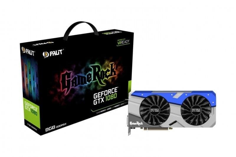 Palit GeForce GTX 1080 GameRock 8GB GDDR5X Gray / Blue image