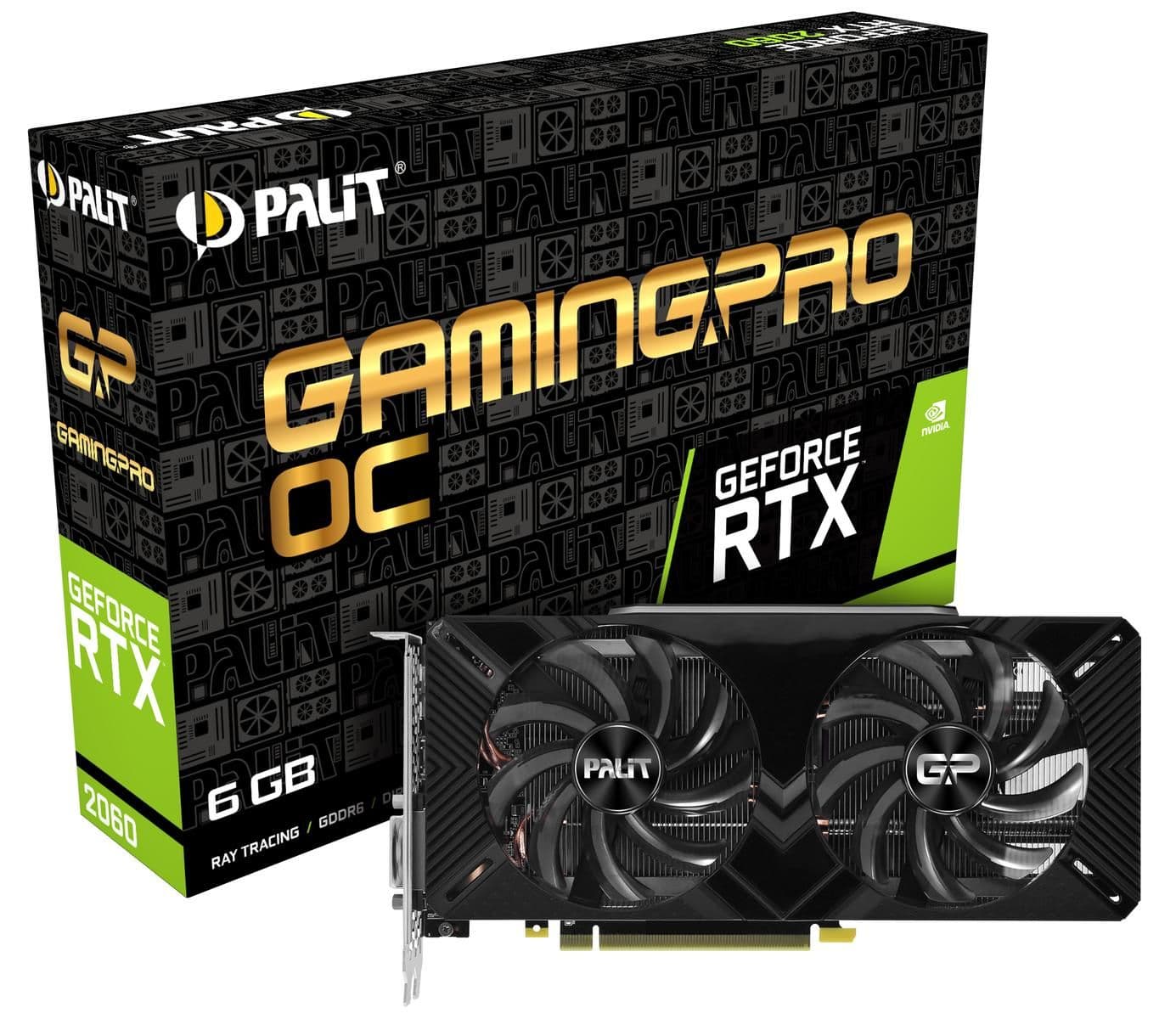 Palit GamingPro OC GeForce RTX 2060 6GB GDDR6 Black image