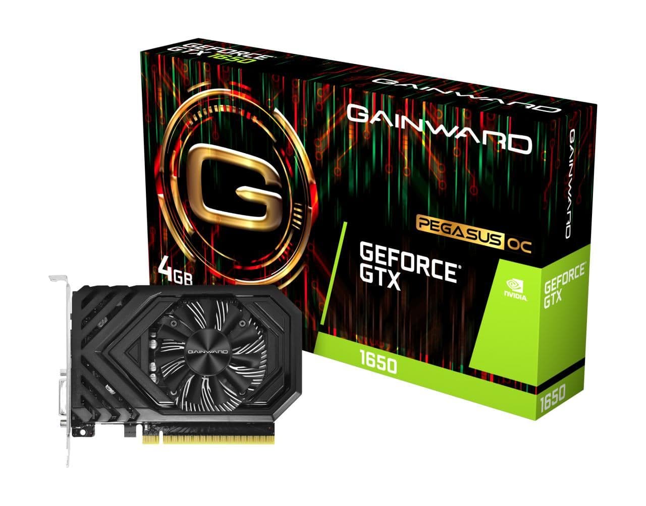 Gainward Pegasus OC (DVI) GeForce GTX 1650 G5 4GB GDDR5 Black image