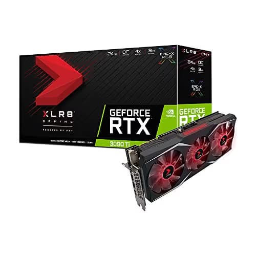 PNY XLR8 Gaming UPRISING EPIC-X RGB OC GeForce RTX 3090 Ti 24GB GDDR6X Black / Silver image