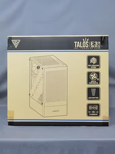 GAMDIAS TALOS E3 MESH ATX Mid Tower White Tempered Glass image