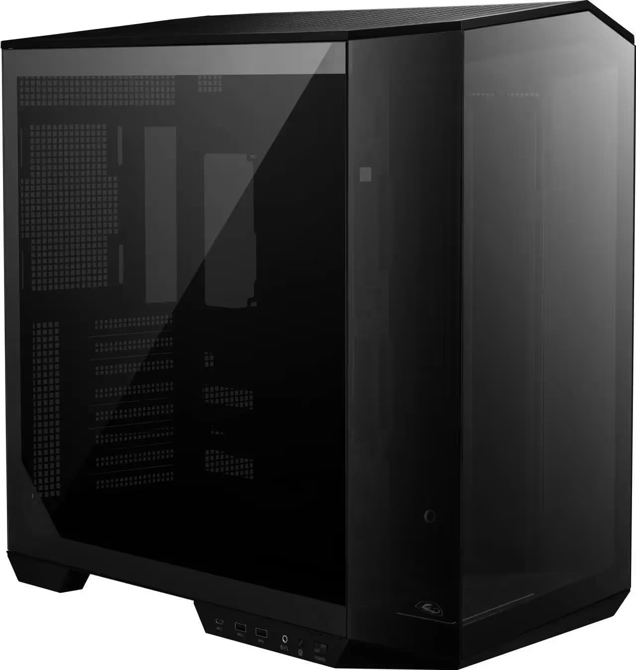 MSI MAG PANO 100L PZ ATX Mid Tower Black Tempered Glass Side Panel image