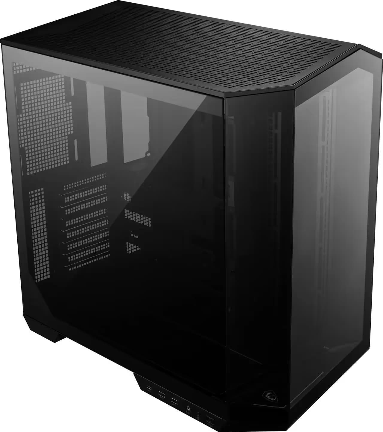 MSI MAG PANO 100L PZ ATX Mid Tower Black Tempered Glass Side Panel image