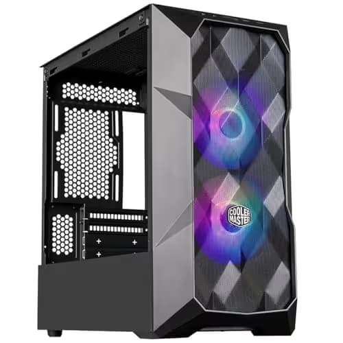 Cooler Master TD300 Micro ATX Mini Tower Black Tempered Glass Side Panel Mesh main image
