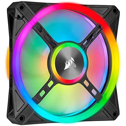 Corsair iCUE QL140 140mm Black PWM RGB 50.2 CFM 2-Pack image