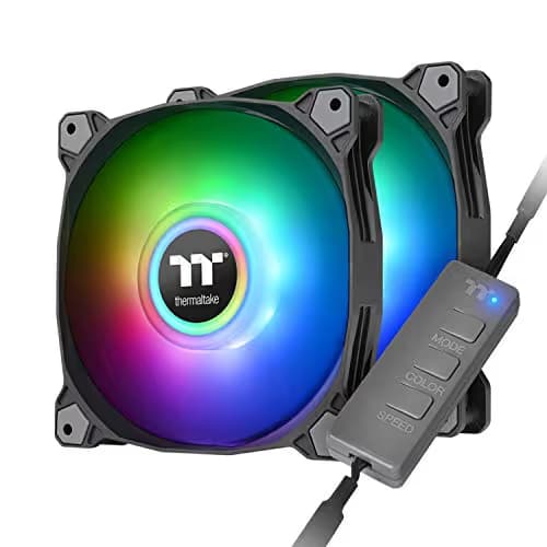 Thermaltake Pure Duo 120mm Black PWM ARGB 2-Pack image
