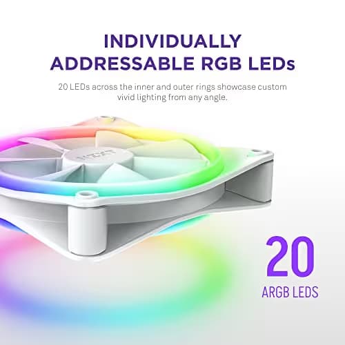 NZXT F120 120mm White Duo ARGB image