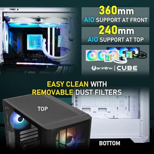 BitFenix Nova Mesh SE ATX Mid Tower White with Tempered Glass Side Panel and USB 3.2 Gen 1 Type-A image