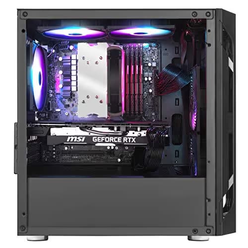 Silverstone FARA H1M Micro ATX Mini Tower Black with Tempered Glass Side Panel and USB 3.2 Gen 1 Type-A, USB 2.0 Type-A image