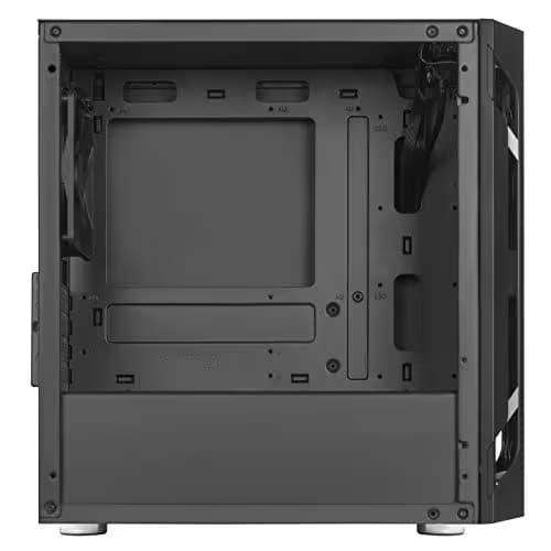 Silverstone FARA H1M Micro ATX Mini Tower Black with Tempered Glass Side Panel and USB 3.2 Gen 1 Type-A, USB 2.0 Type-A image