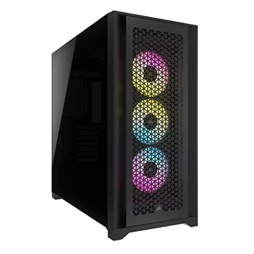 Corsair iCUE 5000D RGB AIRFLOW ATX Mid Tower Black Tempered Glass Side Panel image