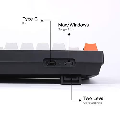 Keychron C2 Gateron G Pro Brown Hot-swappable Mechanical Gaming Keyboard Wired image