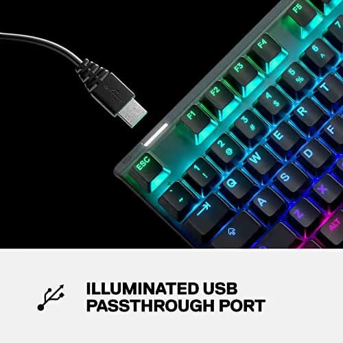 SteelSeries Apex 7 RGB Wired SteelSeries QX2 Red Mechanical Gaming Keyboard image