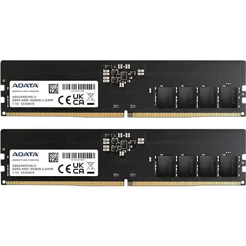 ADATA AD5U480016G-DT Black DDR5-4800 CL40 32GB (2x16GB) main image