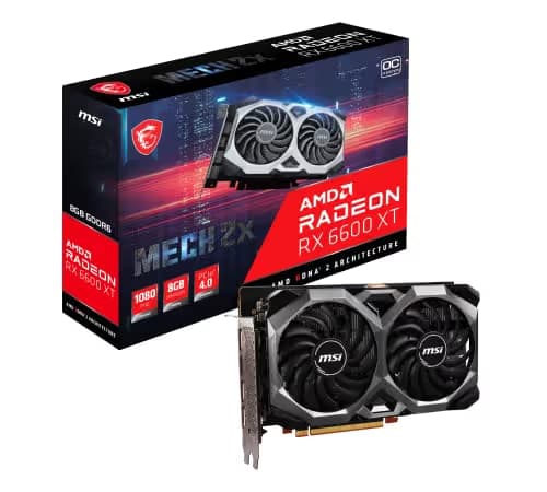 MSI MECH 2X OCV1 Radeon RX 6600 XT 8GB GDDR6 Black / Silver main image