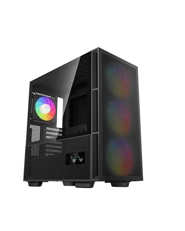 Deepcool CH560 ATX Mid Tower Black DIGITAL Tempered Glass Side Panel image