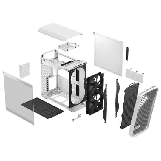 Fractal Design Torrent Compact ATX Mid Tower White TG Clear Tint image