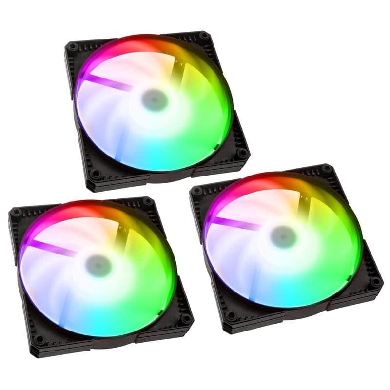 Phanteks FSK 140mm Black / White PWM Addressable RGB 3-Pack main image