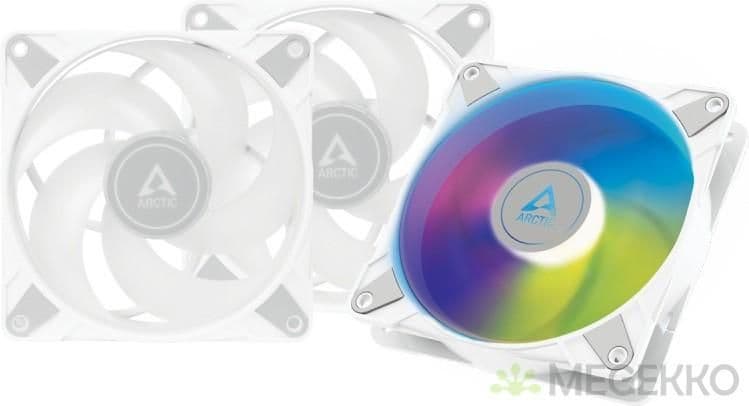 ARCTIC P12 120mm White PWM PST A-RGB Pack of 3 main image