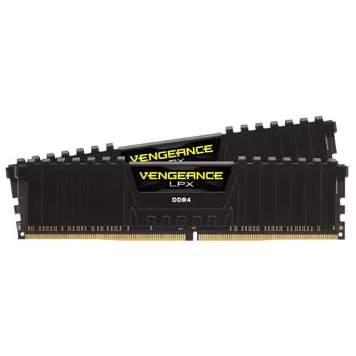 Corsair Vengeance LPX Black / Yellow DDR4-3200 CL16 32GB (2x16GB) image
