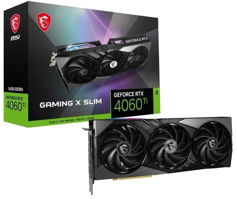 MSI GAMING X SLIM GeForce RTX 4060 Ti 16GB GDDR6 Black main image