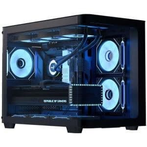 Aerocool P300C Micro ATX Mini Tower Black with Tempered Glass Side Panel and USB 3.2 Gen 1 Type-A USB 2.0 Type-A main image