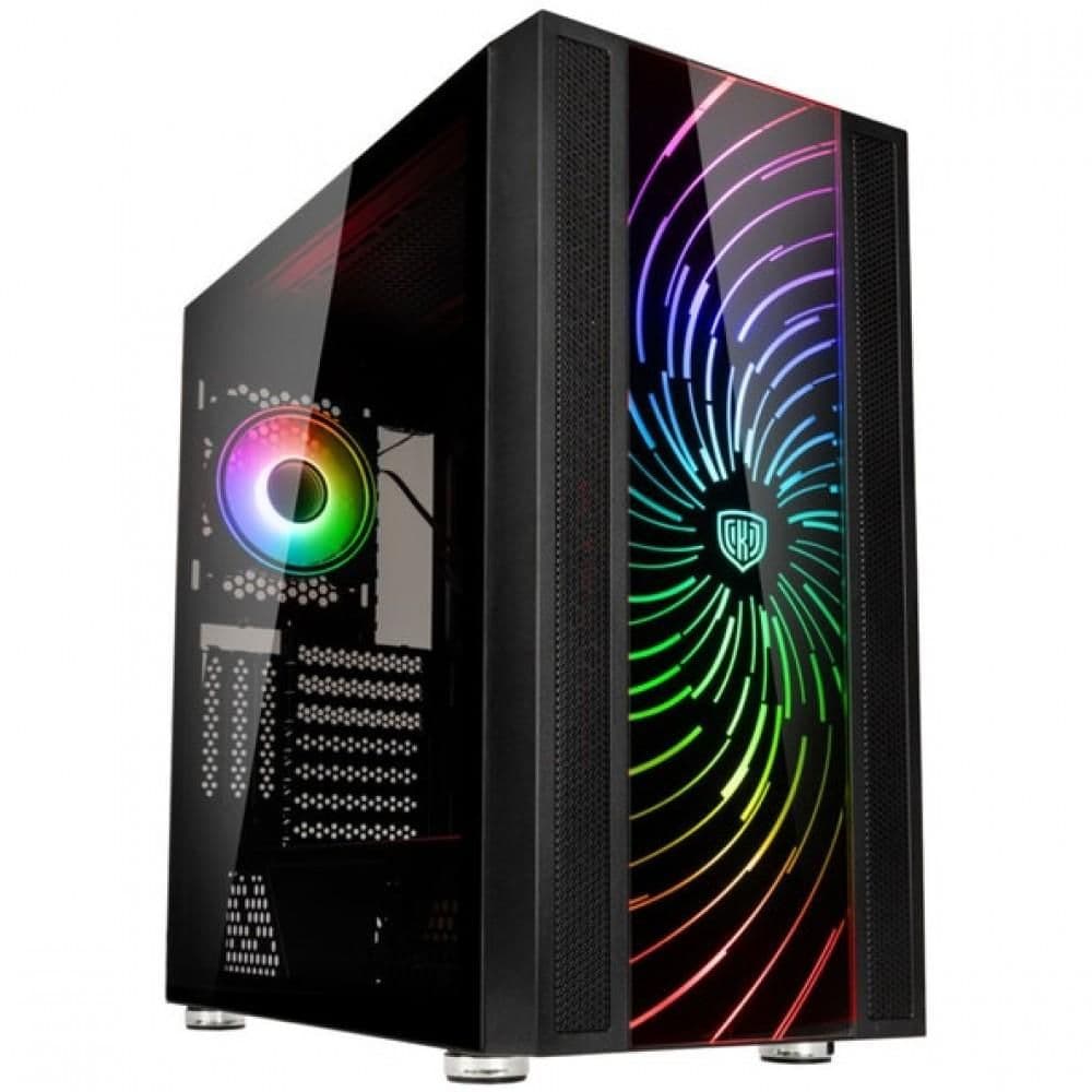 KOLINK Unity Adapt ARGB ATX Mid Tower Black Tempered Glass Side Panel, USB 3.2 Gen 2 Type-C, USB 3.2 Gen 1 Type-A, USB 2.0 Type-A main image