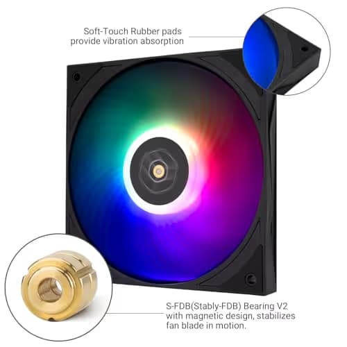 Thermalright TL-H120-15B-S 120mm Black Addressable RGB PWM 56.36 CFM image