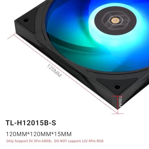 Thermalright TL-H120-15B-S 120mm Black Addressable RGB PWM 56.36 CFM image