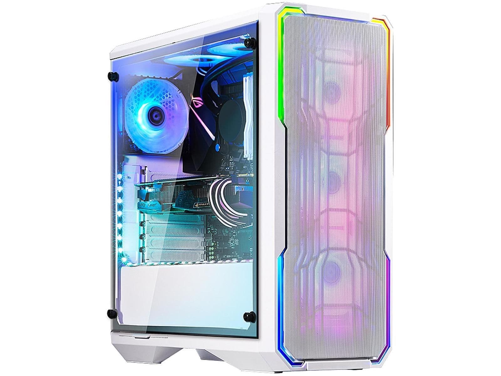 BitFenix Enso ATX Mid Tower White Mesh Front Tempered Glass Side Panel image