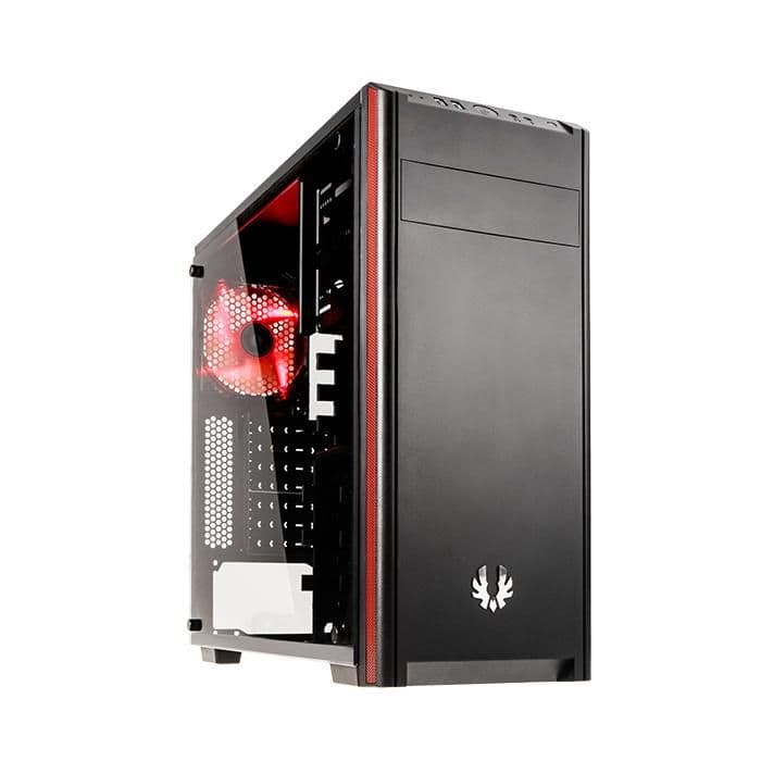 BitFenix Nova ATX Mid Tower Black / Red Tempered Glass Side Panel main image