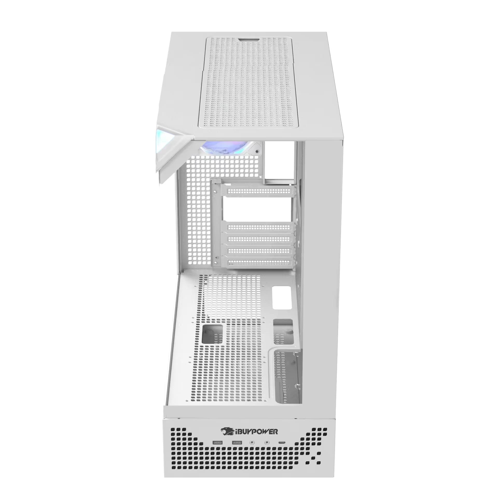 iBuypower Element 9 PRO ATX Mid Tower White Tempered Glass Side Panel image